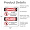 Signmission Do Not Walk Under Conveyor Bilingual Danger Sign, Vinyl Decal, 10in W x 14in L, 2PK OS-2PACK-DS-D-1014-VS-1182 - alternate 5